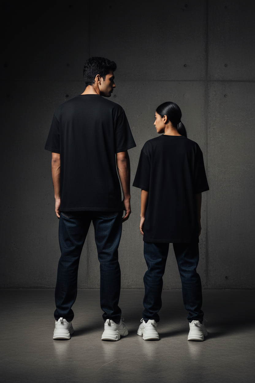 Black | Premium Oversized Boxy Fit T-Shirt