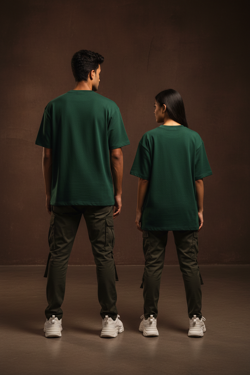 Forest Green — Premium Oversized Boxy Fit T-Shirt