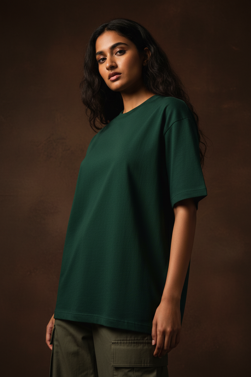 Forest Green — Premium Oversized Boxy Fit T-Shirt