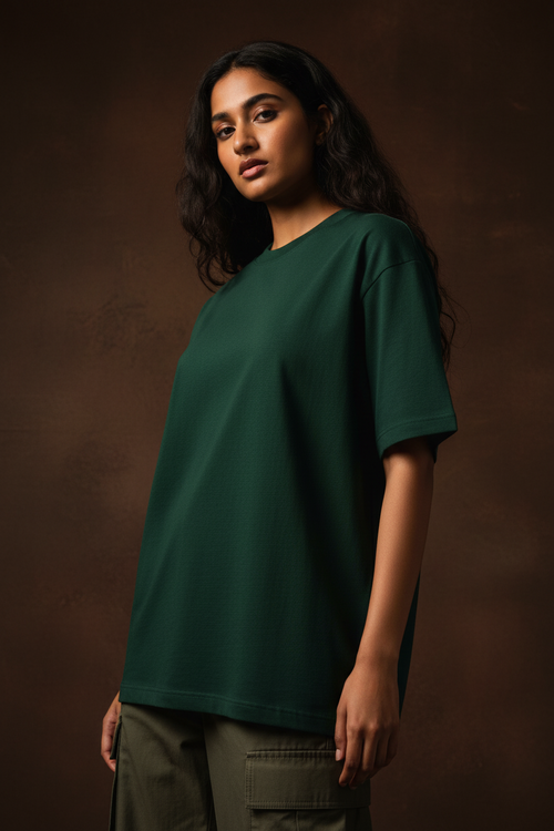 Forest Green — Premium Oversized Boxy Fit T-Shirt