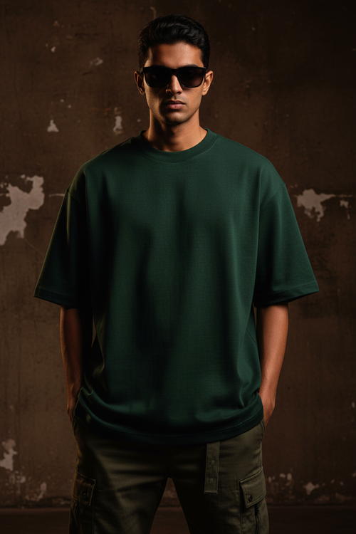 Forest Green — Premium Oversized Boxy Fit T-Shirt