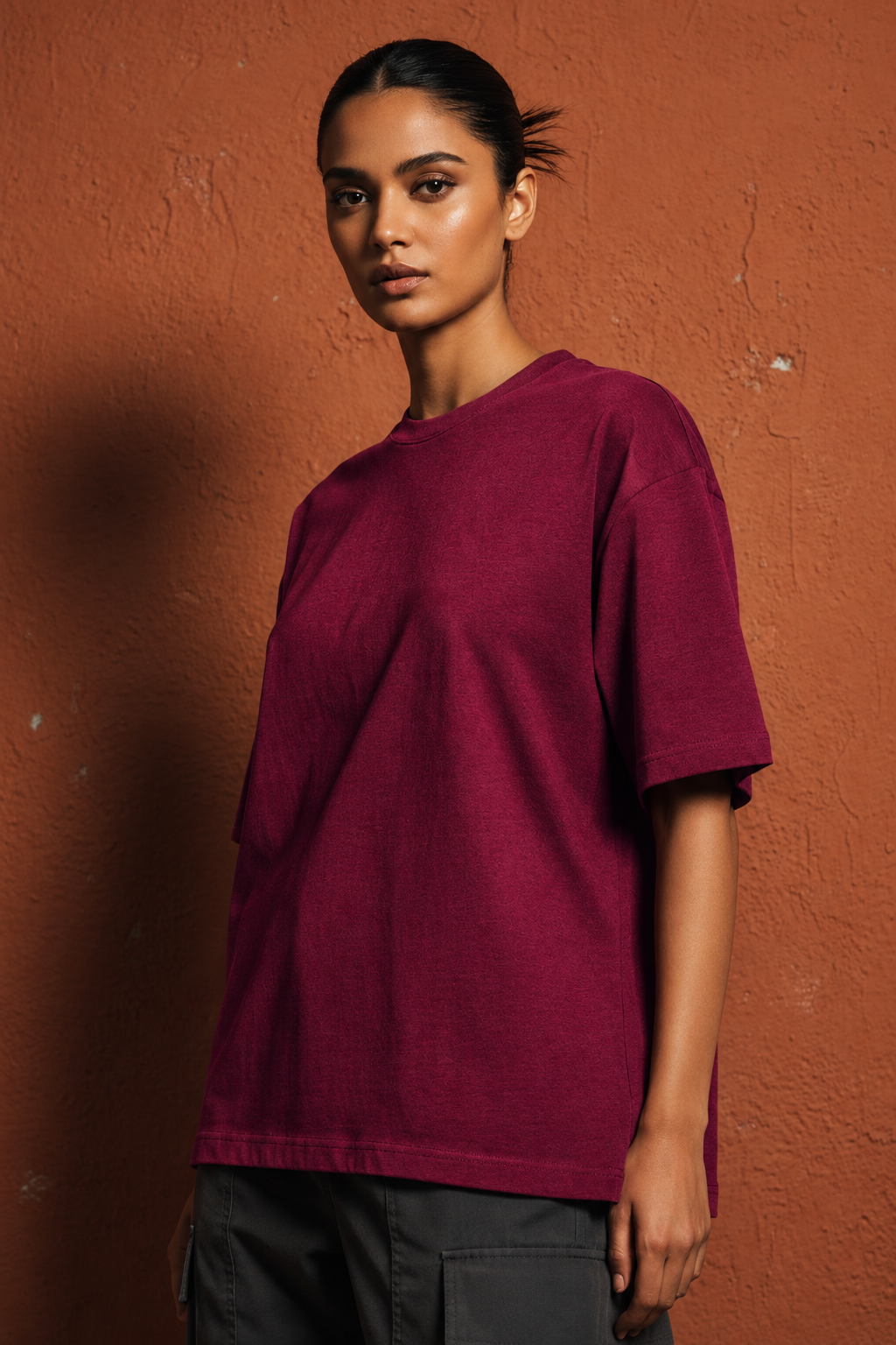 Maroon | Premium Oversized Boxy Fit T-Shirt
