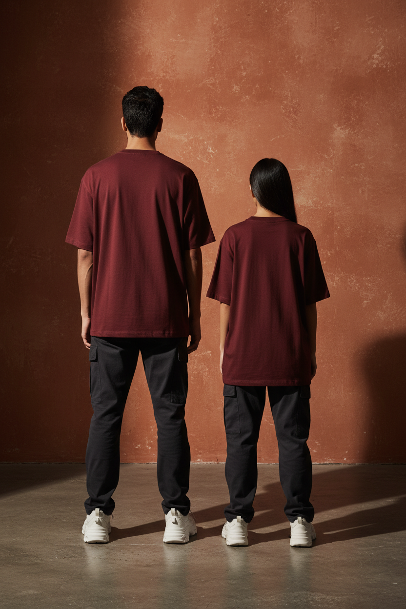 Maroon | Premium Oversized Boxy Fit T-Shirt