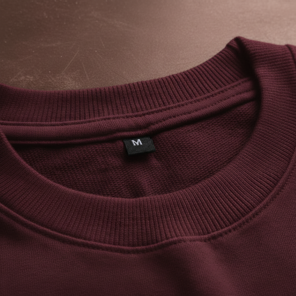 Maroon Tee Close-Up - Fabric Detail