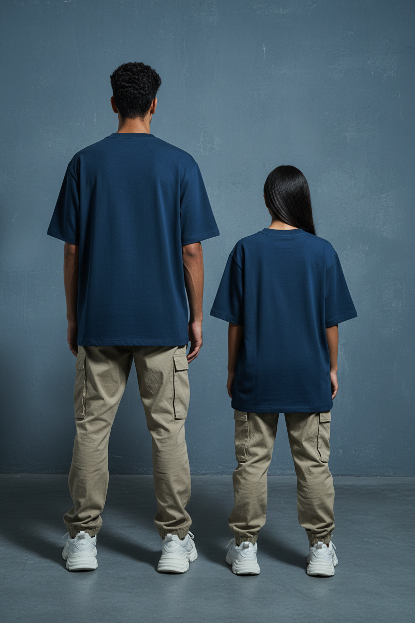Dark Turquoise | Premium Oversized Boxy Fit T-Shirt