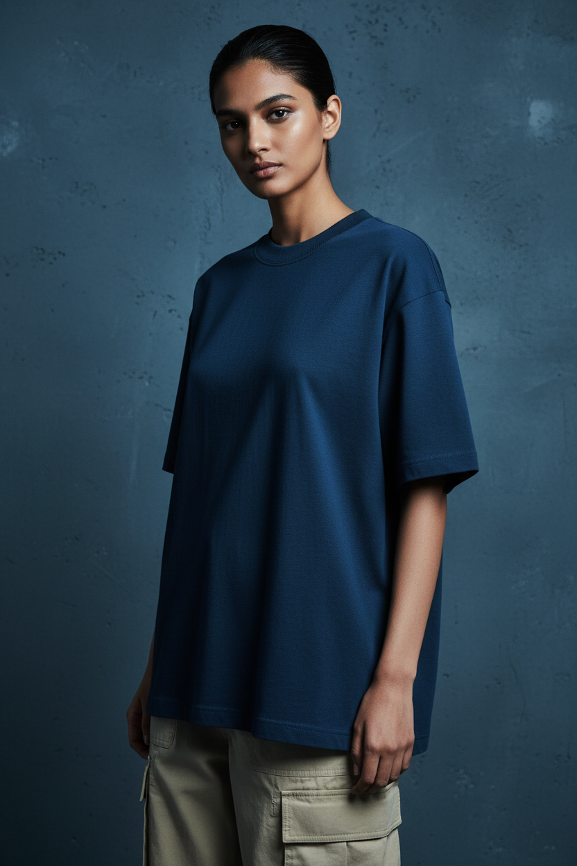 Dark Turquoise | Premium Oversized Boxy Fit T-Shirt