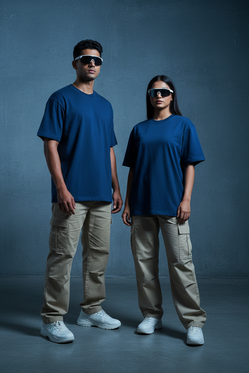 Dark Turquoise | Premium Oversized Boxy Fit T-Shirt