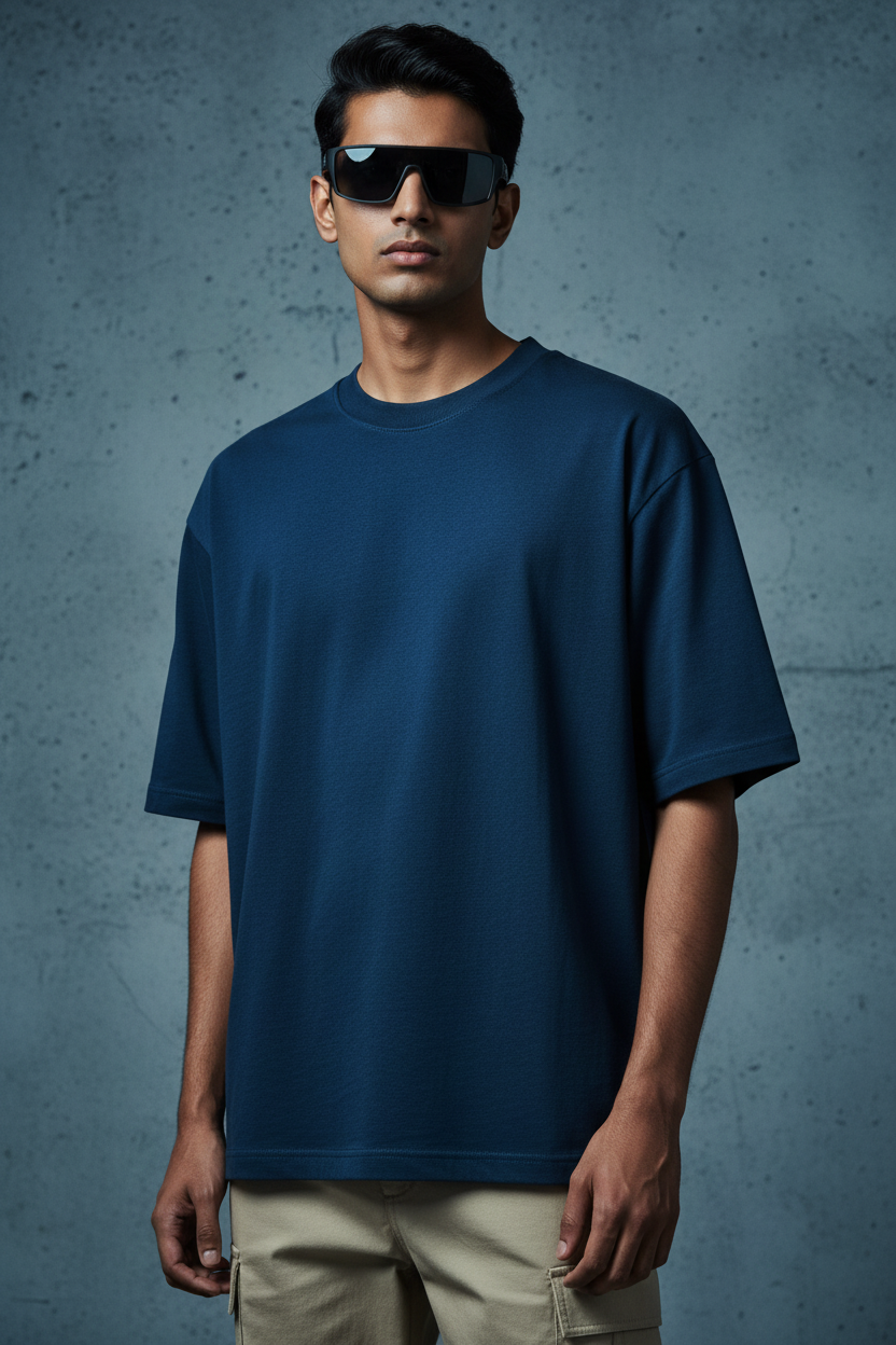 Dark Turquoise | Premium Oversized Boxy Fit T-Shirt