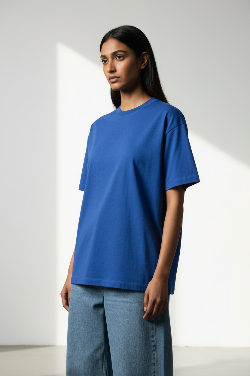 Royal Blue | Premium Oversized Boxy Fit T-Shirt