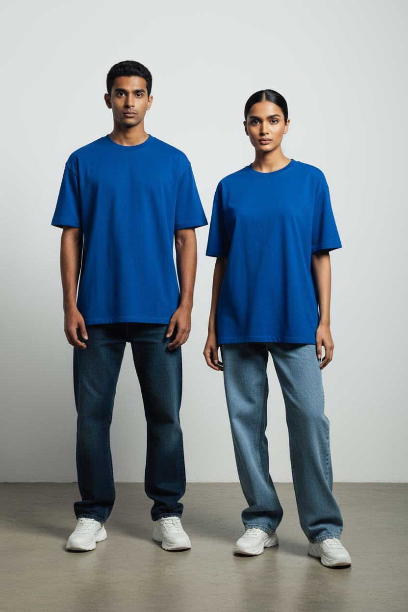 Royal Blue | Premium Oversized Boxy Fit T-Shirt