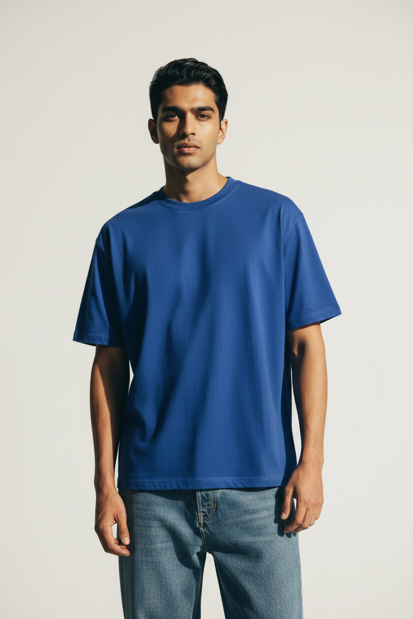 Royal Blue | Premium Oversized Boxy Fit T-Shirt