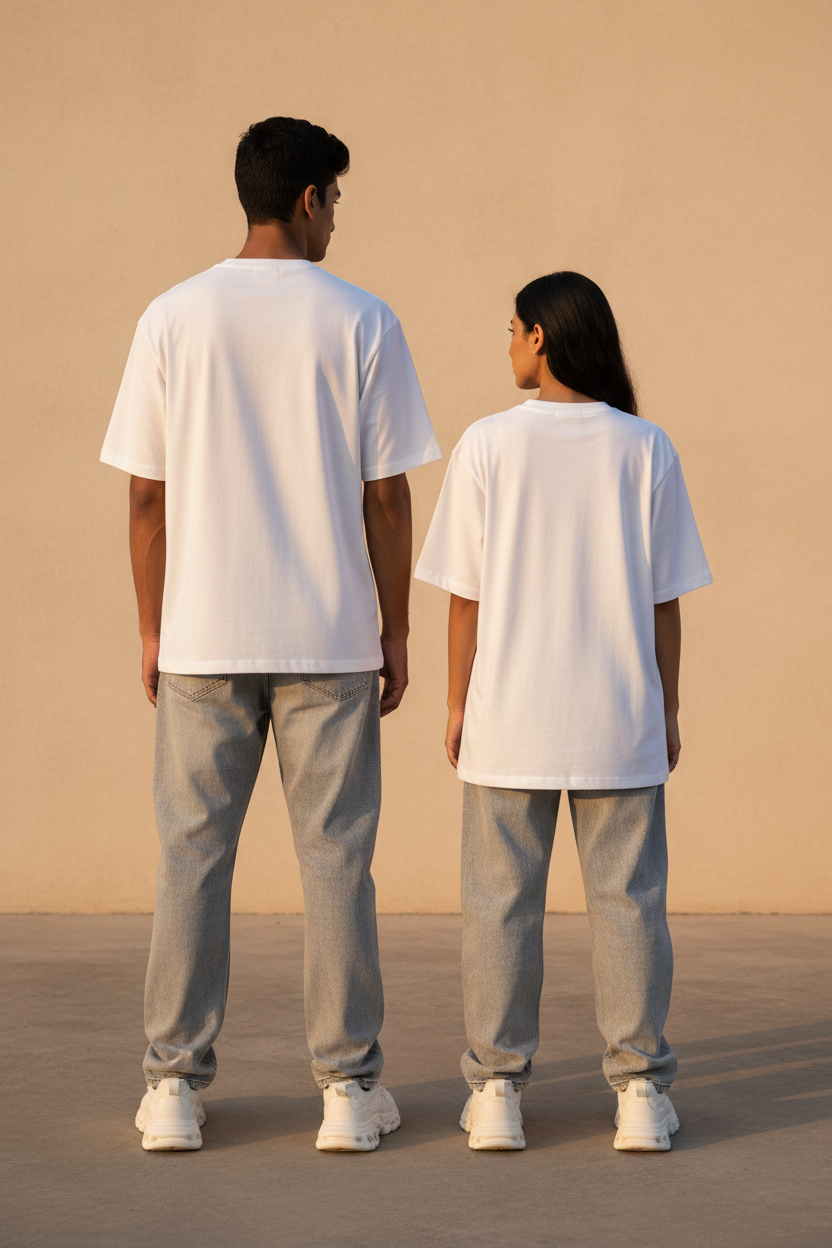 White | Premium Oversized Boxy Fit T-Shirt