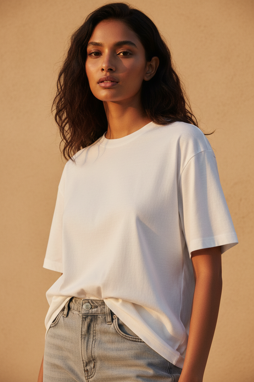 White | Premium Oversized Boxy Fit T-Shirt