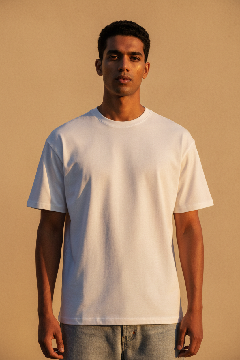 White | Premium Oversized Boxy Fit T-Shirt